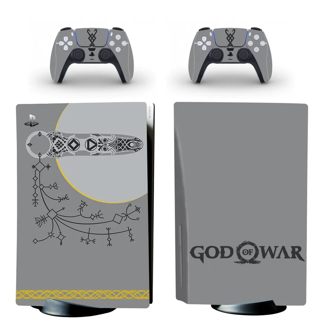 Adhesivo de vinilo para consola y mando PS5 edición disco - Diseño God of War