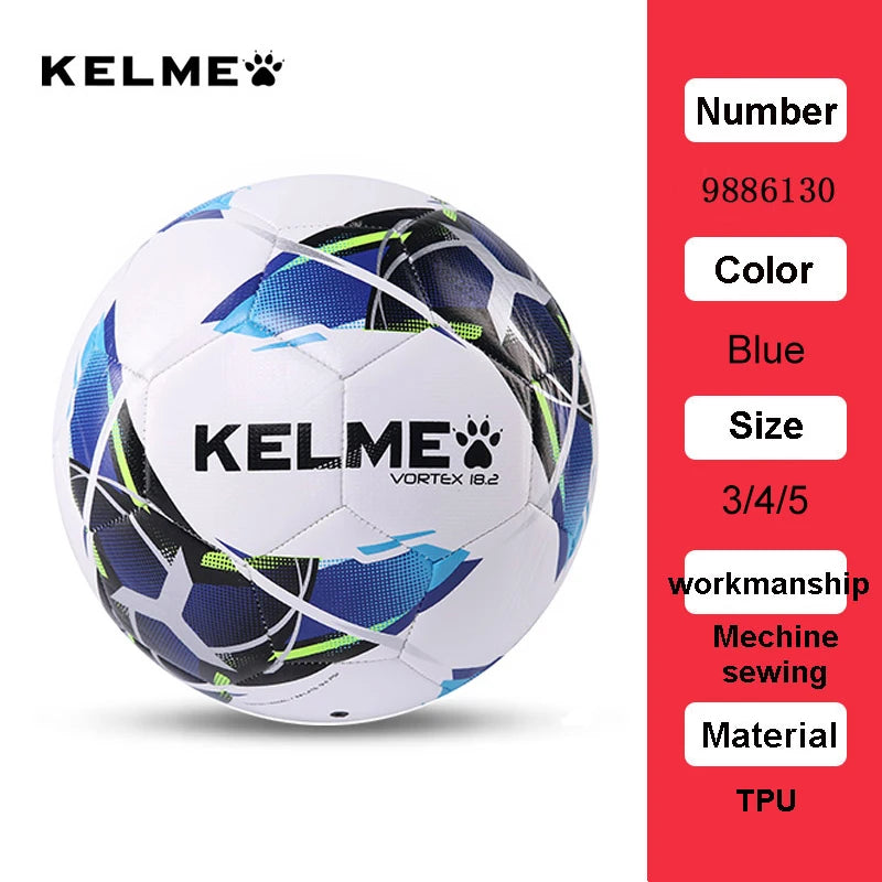 KELME balón de fútbol profesional TPU tamaño 3 tamaño 4 tamaño 5 rojo verde portería equipo partido bolas de entrenamiento máquina de coser 9886130