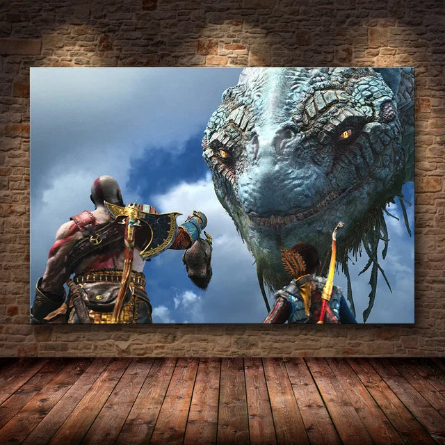 Figuras en alta definición de God of War, pósteres de juegos y lienzos impresos, cuadros artísticos de pared para la decoración del hogar y la sala de estar