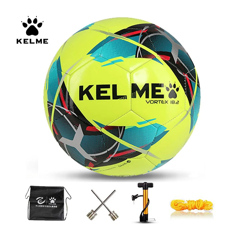 KELME balón de fútbol profesional TPU tamaño 3 tamaño 4 tamaño 5 rojo verde portería equipo partido bolas de entrenamiento máquina de coser 9886130