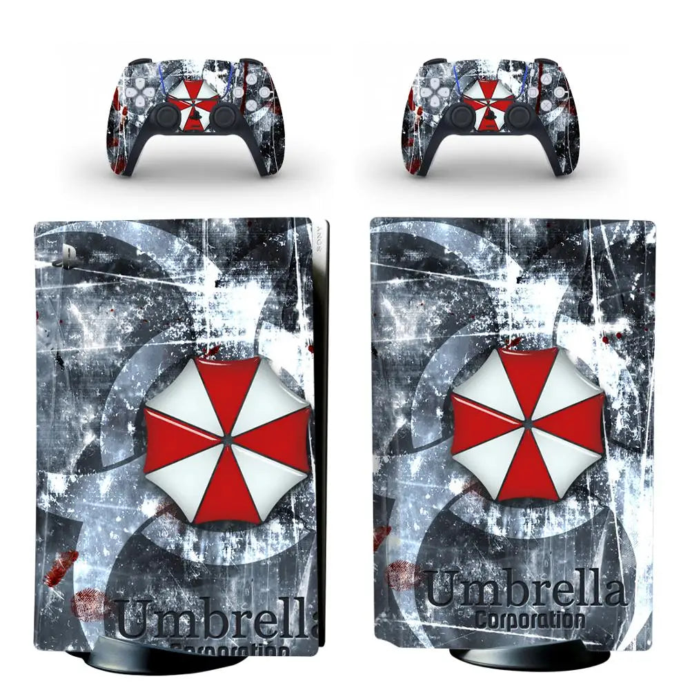 Umbrella PS5 Standard Disc Edition Skin Sticker Decal Cover for Console & Controller PS5 Skin Sticker Vinyl