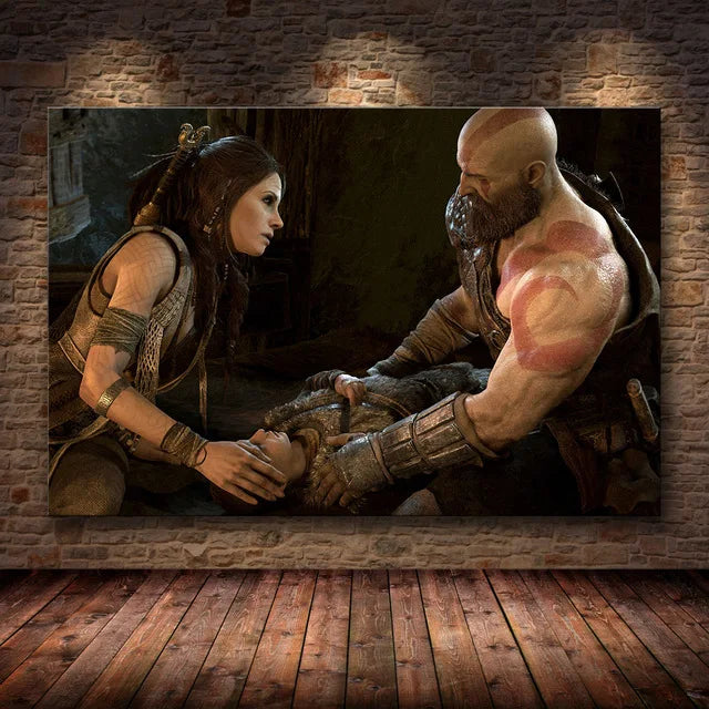Figuras en alta definición de God of War, pósteres de juegos y lienzos impresos, cuadros artísticos de pared para la decoración del hogar y la sala de estar