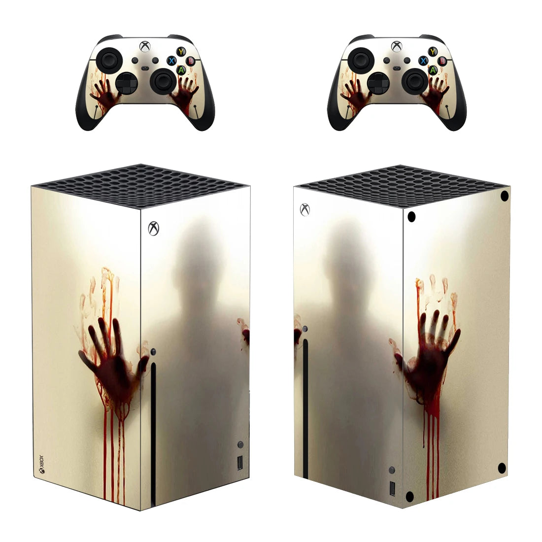 Pegatina protectora The Walking Dead, cubierta de calcomanía para consola Xbox Series X y 2 controladores Xbox Series X, vinilo adhesivo de piel