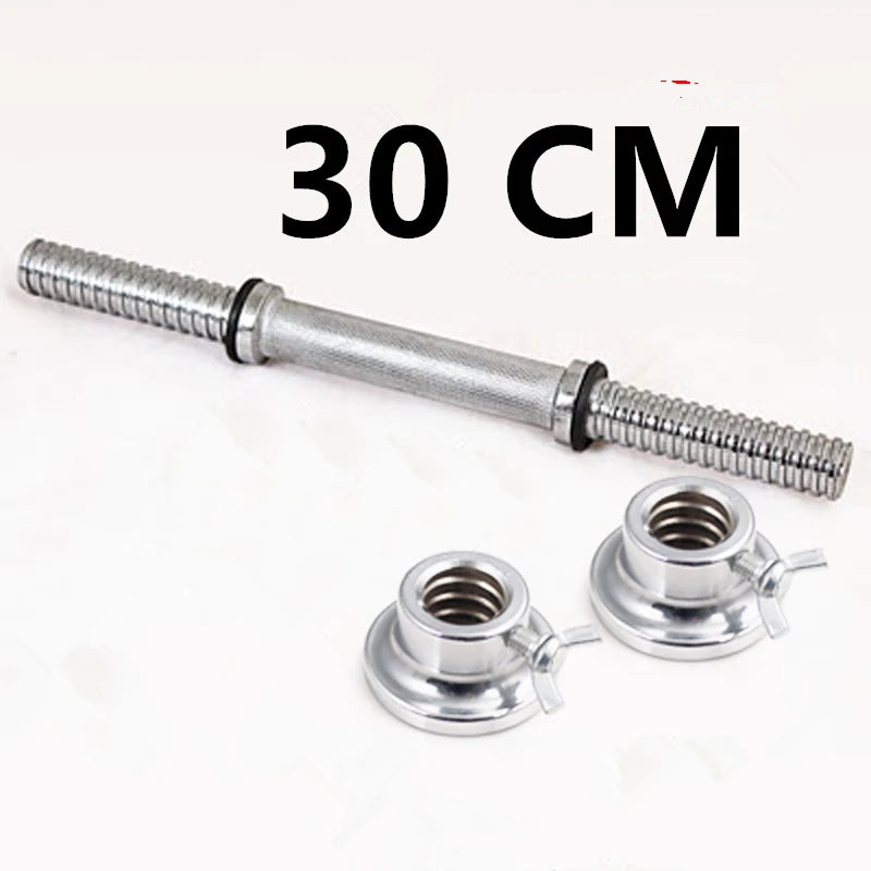 Mancuernas de 30/34/40/45/50cm de longitud para gimnasio en casa, barras con abrazaderas, mangos de mancuernas roscados estándar de 25mm F2105