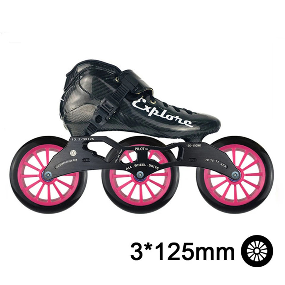 Patines en línea de velocidad ISPORTS, patín de competición de fibra de carbono, Patines de patinaje de carreras callejeras de 3*125mm o 4*100/110mm