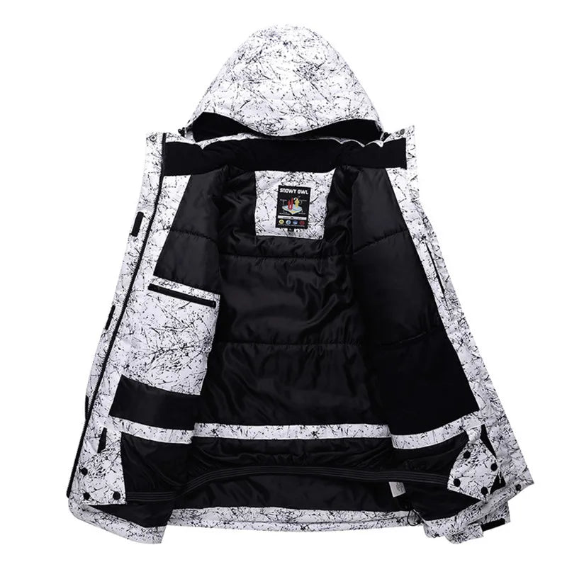 Traje de esquí grueso y cálido para hombre, trajes de esquí impermeables a prueba de viento, chaqueta y pantalones de snowboard para hombre, monos de nieve, invierno nuevo