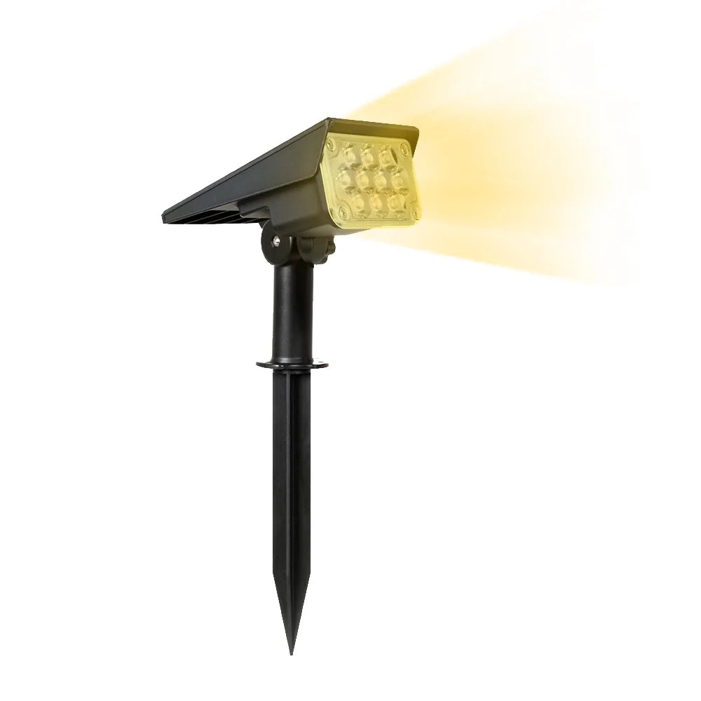 Luz solar de 1/2/4 piezas con temperatura de luz ajustable, luz solar para jardín, lámpara solar para exteriores IP65, foco solar superbrillante