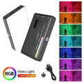 SH-luz de cámara LED W140 RGB para vídeo, 2500-9000K, 3100mAh con efecto difusor, luz de relleno para Vlog, iluminación de fotografía