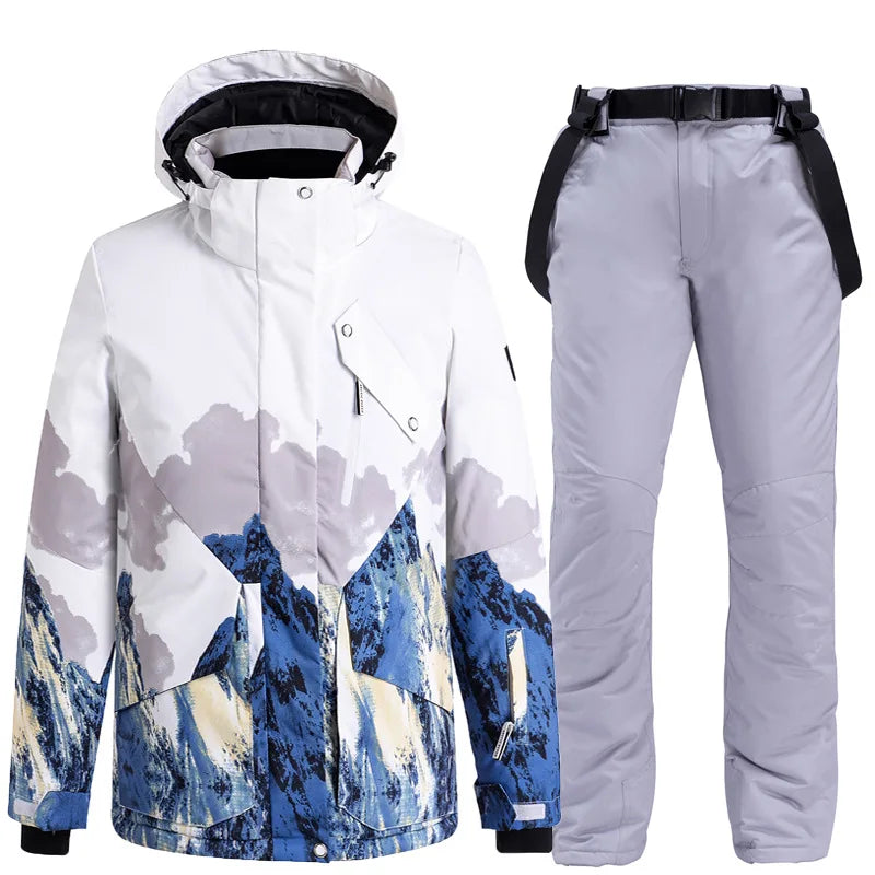 Nueva Ropa de Nieve para Montaña, Trajes de Esquí para Hombres, Mujeres y Parejas, Traje de Snowboard Impermeable y Cortavientos, Chaqueta de Esquí y Overol