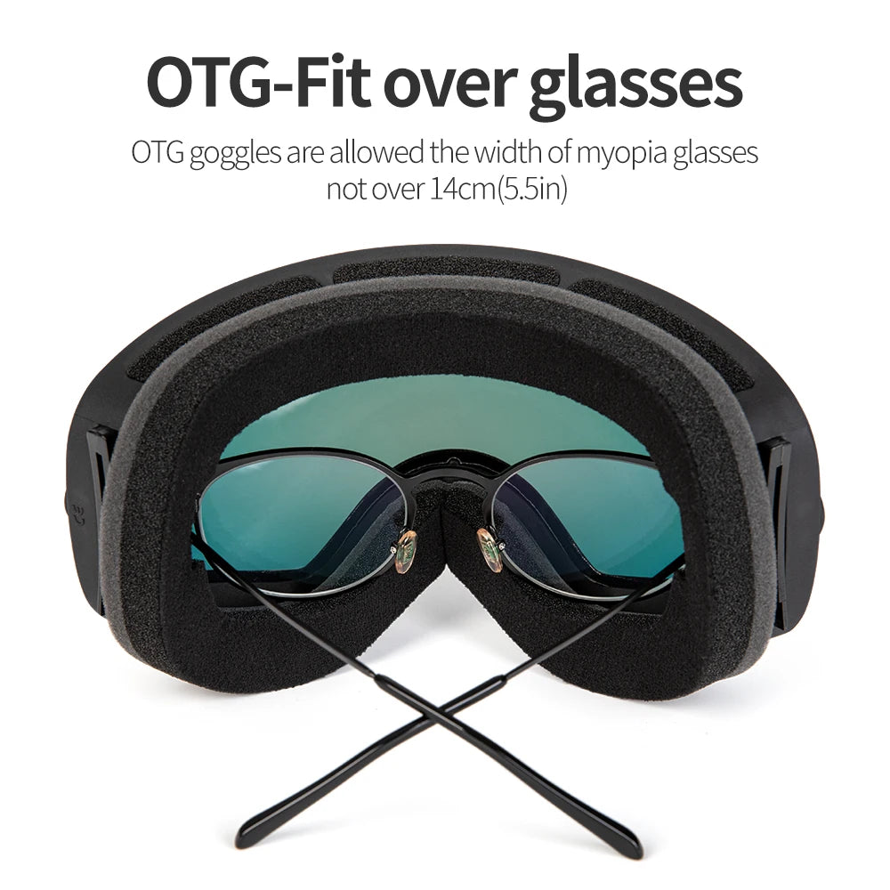 Marca COPOZZ, gafas de esquí para hombres y mujeres, gafas de Snowboard, gafas para esquiar, protección UV400, gafas de esquí para nieve, máscara de esquí antiniebla