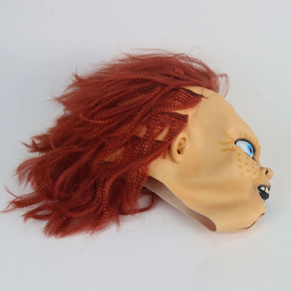 Máscara de Chucky para niños, disfraz de juego, máscaras de Chucky fantasma, Cara de terror, máscara de látex, casco de muñeca asesina de diablo de Halloween, 2021