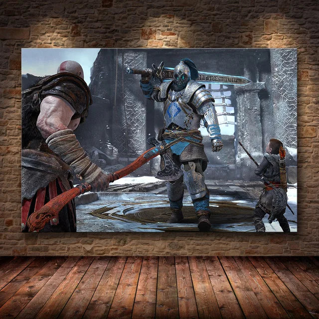 Figuras en alta definición de God of War, pósteres de juegos y lienzos impresos, cuadros artísticos de pared para la decoración del hogar y la sala de estar