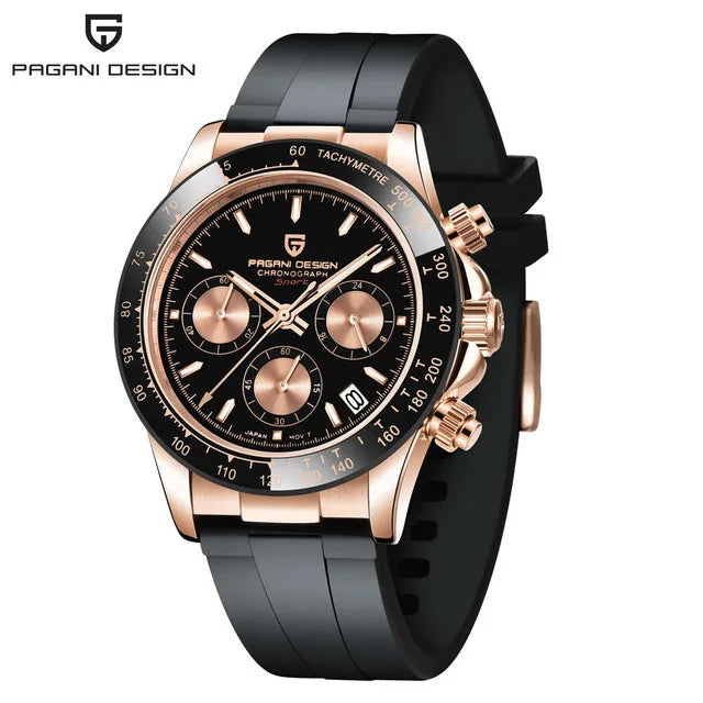 PAGANI DESIGN New 40 Men's Quartz Watch Sapphire Luxury Chronograph Stainless Steel Waterproof Men's Was Watch Relogio Masculino