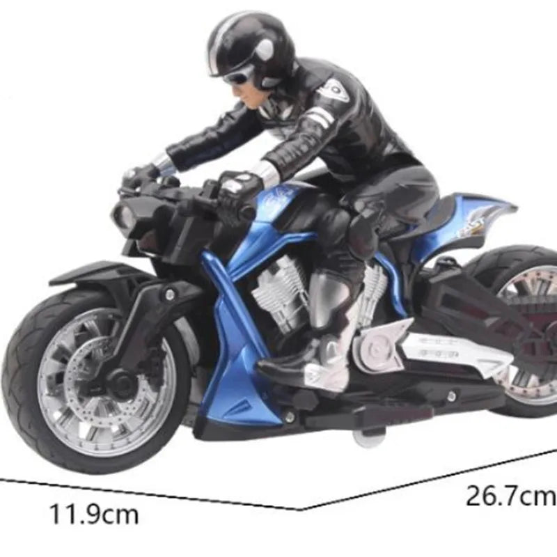 Motocicleta de acrobacias a control remoto de alta velocidad, coche de deriva con rotación de 360 grados, modelo de motocicleta de carreras con 60 minutos de autonomía