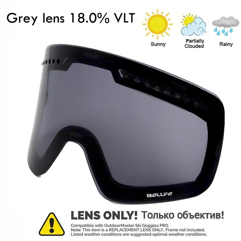Gafas de esquí para esquiar, gafas magnéticas de doble lente para montañismo, gafas de esquí antiniebla UV400, máscara para moto de nieve para hombres y mujeres