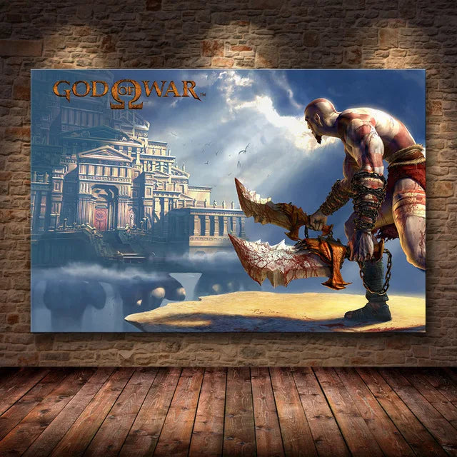 Figuras en alta definición de God of War, pósteres de juegos y lienzos impresos, cuadros artísticos de pared para la decoración del hogar y la sala de estar