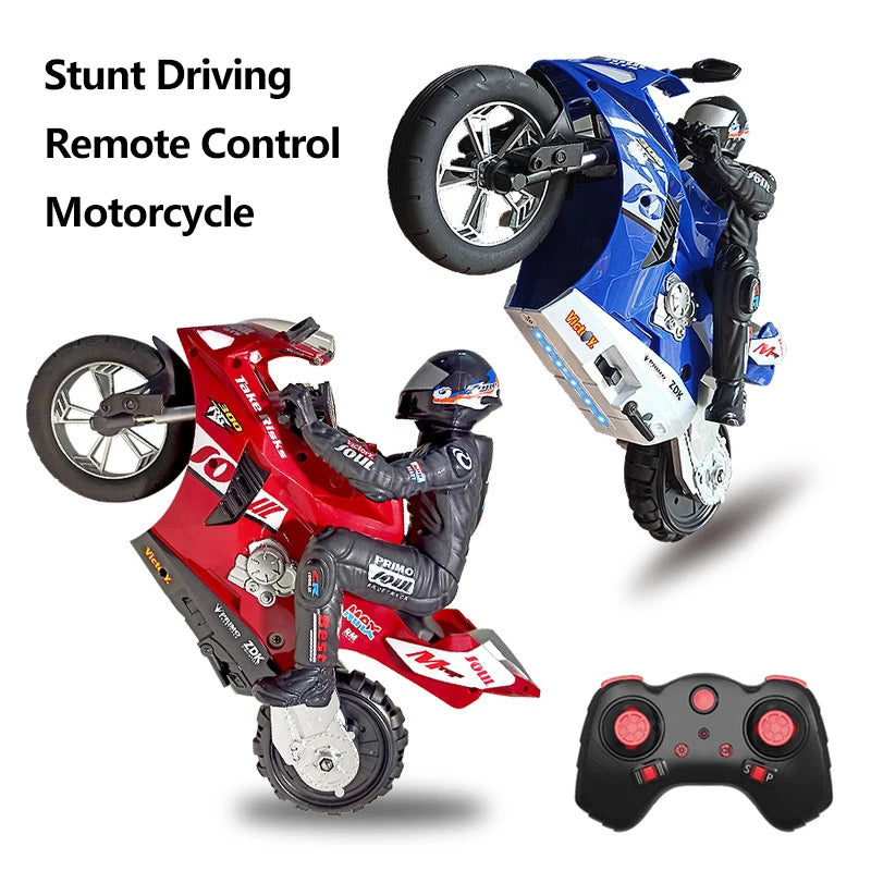 High Speed Drifting Remote Control Motorcycle Automatic Balance Stunt Stand In Place Rotation Shockproof Electric RC Toy For Kid