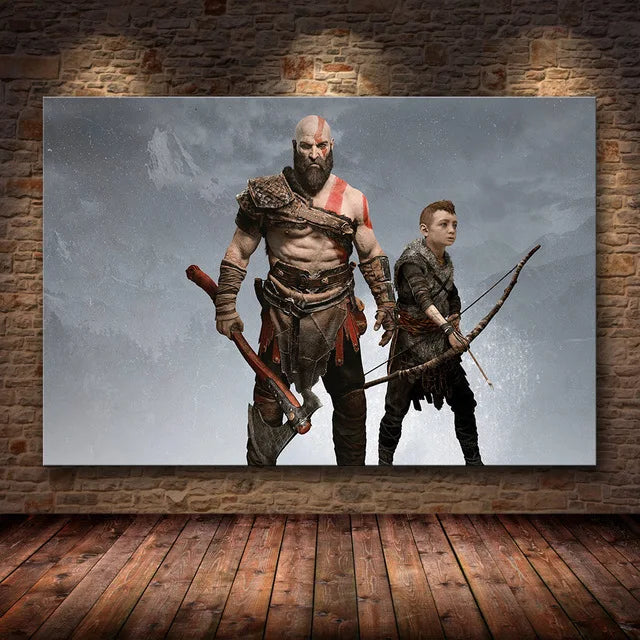 Figuras en alta definición de God of War, pósteres de juegos y lienzos impresos, cuadros artísticos de pared para la decoración del hogar y la sala de estar