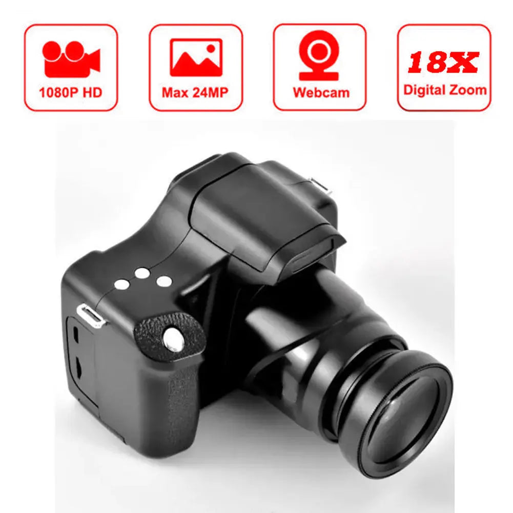 Videocámara HD profesional 4K de 30 MP, cámara de vídeo vlog con visión nocturna, cámara con pantalla táctil, cámara con Zoom Digital 18X y lente de micrófono