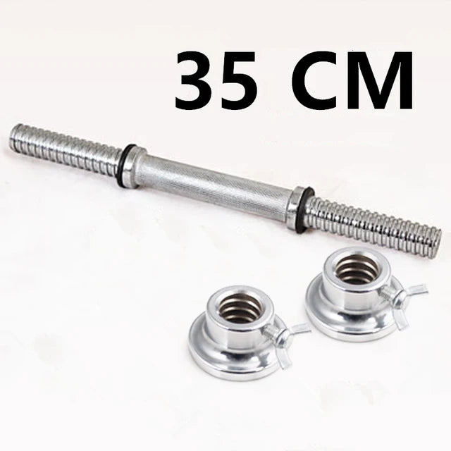 Mancuernas de 30/34/40/45/50cm de longitud para gimnasio en casa, barras con abrazaderas, mangos de mancuernas roscados estándar de 25mm F2105