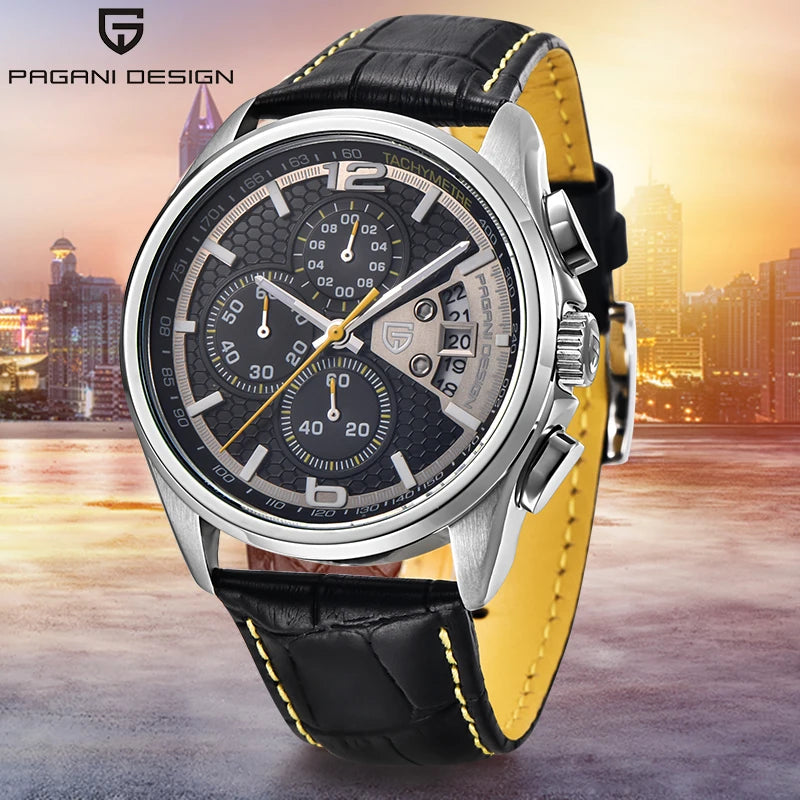 Reloj de lujo para hombre PAGANI DESIGN, reloj de pulsera deportivo de moda, cronógrafo de cuarzo para hombre, reloj impermeable para hombre.