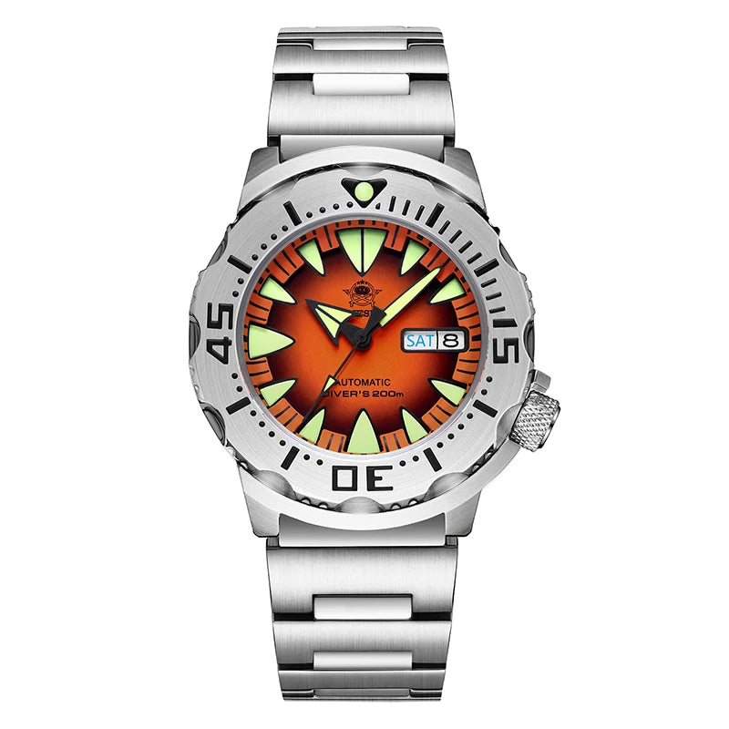 Reloj de buceo para hombre ADDIESDIVE AD2103 de 42 mm con movimiento NH36A, bisel de acero con indicador de día y semana, estilo Captain Willard Monster