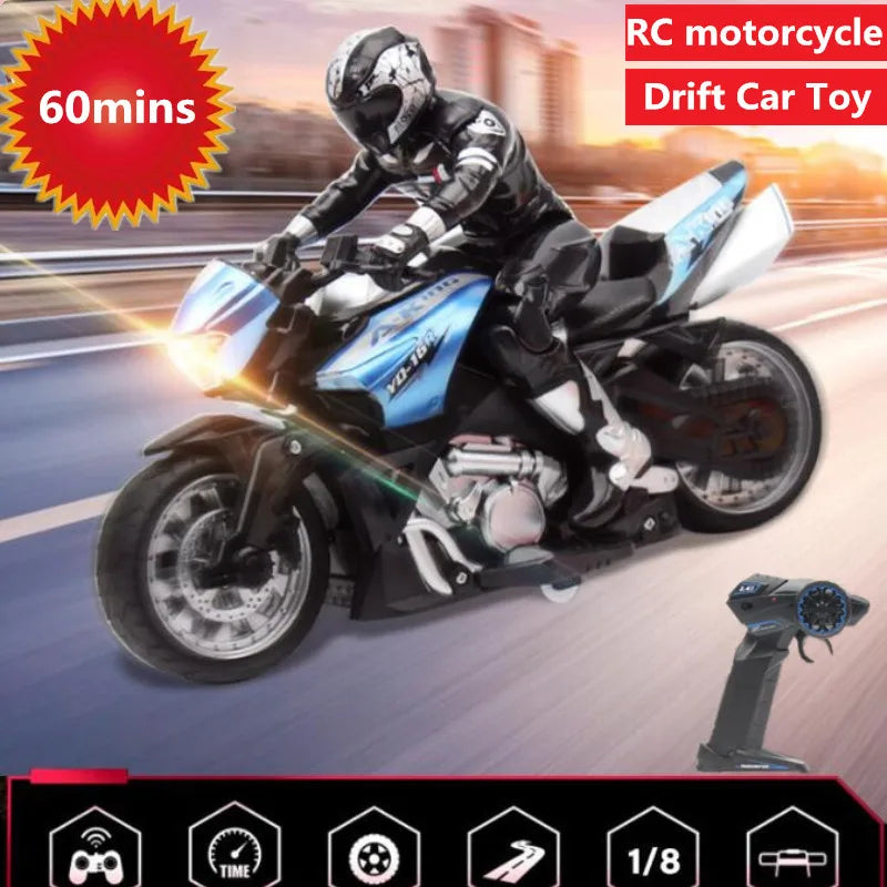 High Speed Remote Control RC Stunt Motorbike 360 degree Rotation drift Car 60mins Drive Racing Motorbike RC Motorcycle model