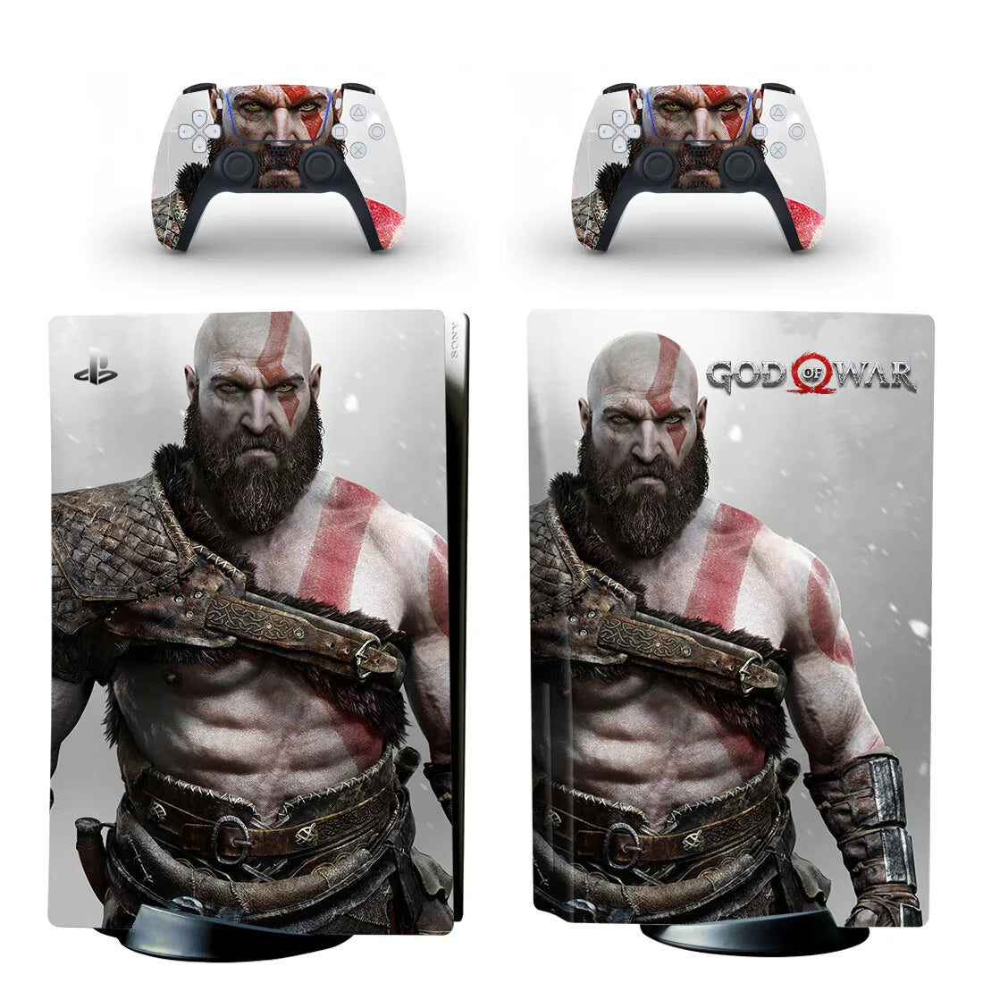 Adhesivo de vinilo para consola y mando PS5 edición disco - Diseño God of War