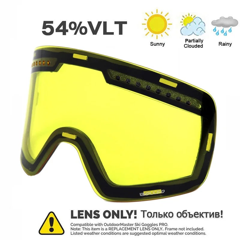 Gafas de esquí para esquiar, gafas magnéticas de doble lente para montañismo, gafas de esquí antiniebla UV400, máscara para moto de nieve para hombres y mujeres