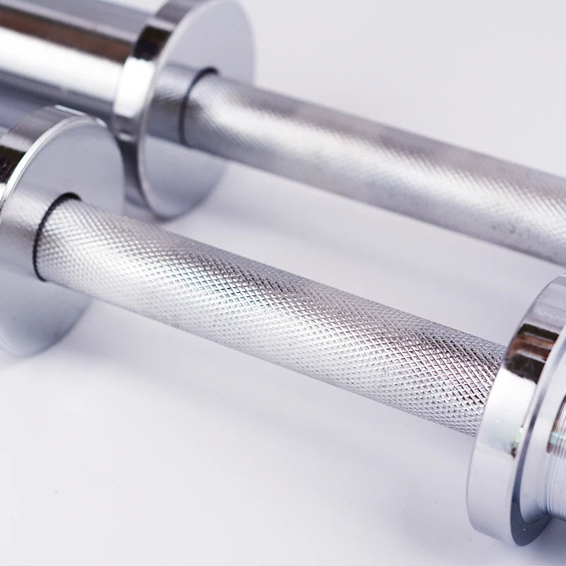 Barra de mancuernas para gimnasio y Fitness con abrazaderas de 50mm de diámetro, manijas de barra roscadas estándar sólidas para entrenamiento de levantamiento de pesas gratuito en el hogar