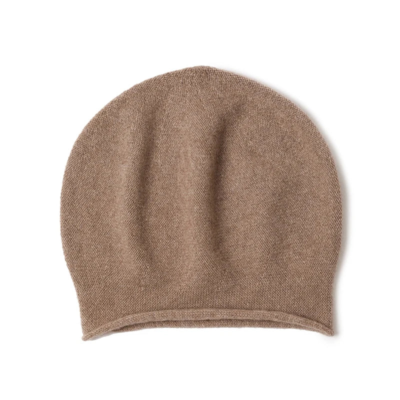 Gorro de Cachemira para mujer, gorro de Cachemira Natural auténtica para hombre, Unisex, cálido, cómodo, tejido a mano, gorro de Cachemira para niño, tejido sin costuras