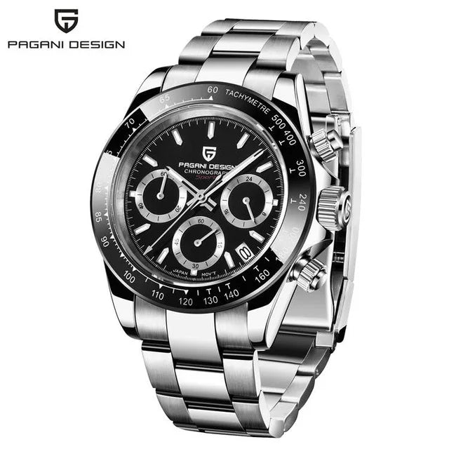 PAGANI DESIGN New 40 Men's Quartz Watch Sapphire Luxury Chronograph Stainless Steel Waterproof Men's Was Watch Relogio Masculino