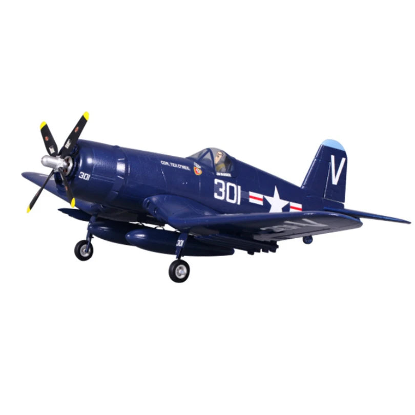 FMSRC-miniavión Warbird F4U Corsair V2 azul PNP de radiocontrol, modelo de avión, avión Avion pequeño, regalo barato, 800mm