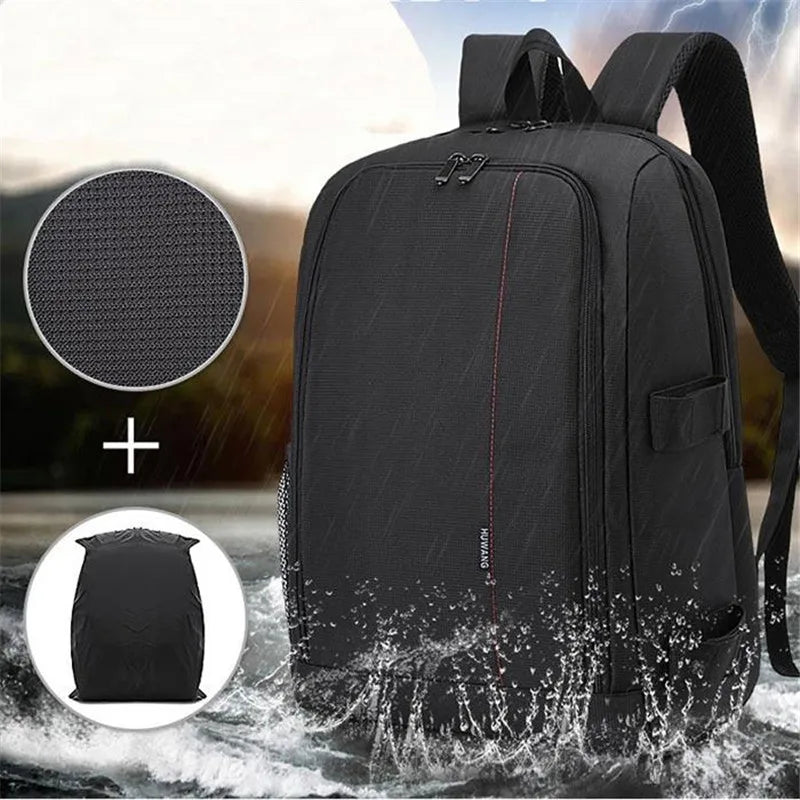 Mochila para cámara DSLR, bolsa de fotografía profesional, maleta impermeable para portátil, bolsa para lentes, estuche multifuncional para Nikon y Canon