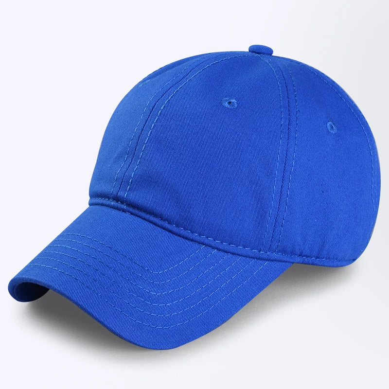 Gorras de béisbol de talla grande al por mayor, 100% algodón, sombreros de sol deportivos de verano para mujeres y hombres, gorras snapback lisas de tamaño grande para cabezas grandes, unisex