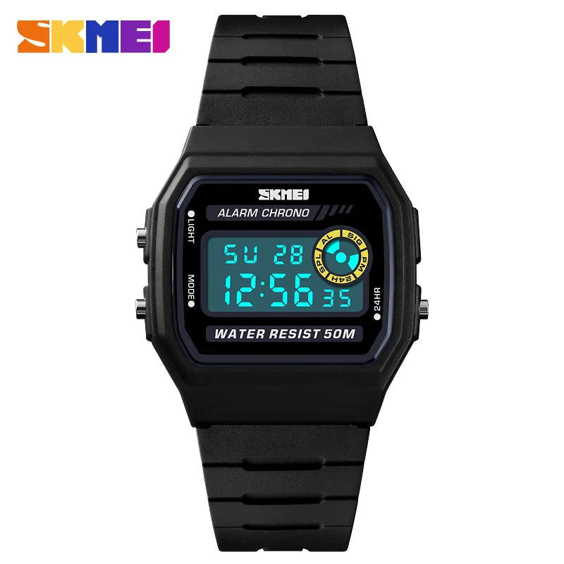 Reloj deportivo de moda para mujer SKMEI, reloj de pulsera digital con alarma, reloj para niñas, resistente al agua, correa de poliuretano, despertador, Relogio Feminino 1413