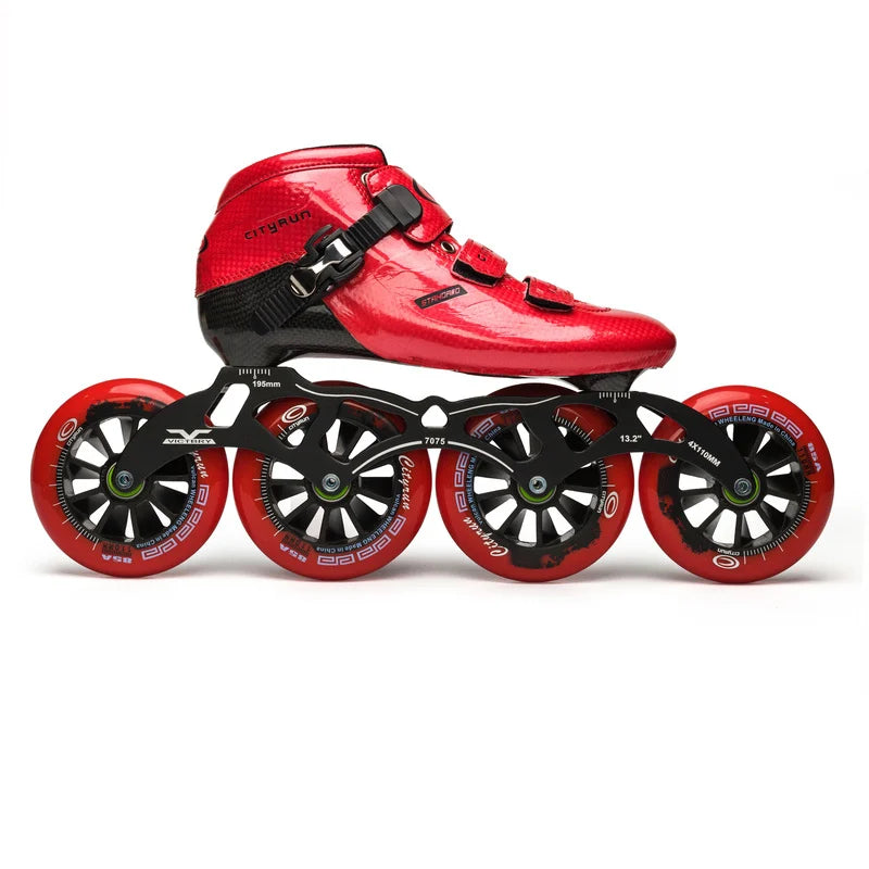 Patines de velocidad en línea de fibra de carbono de 6 capas Cool Edition para jugadores de carreras profesionales, rueda de PU de pista interior de alta elasticidad 85A