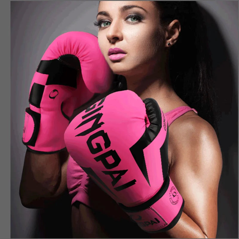 6oz 10oz 12oz hombres mujeres guantes de boxeo transpirable fitness saco de boxeo guante kick boxing MMA guante Muay Thai guantes de patada Protecto