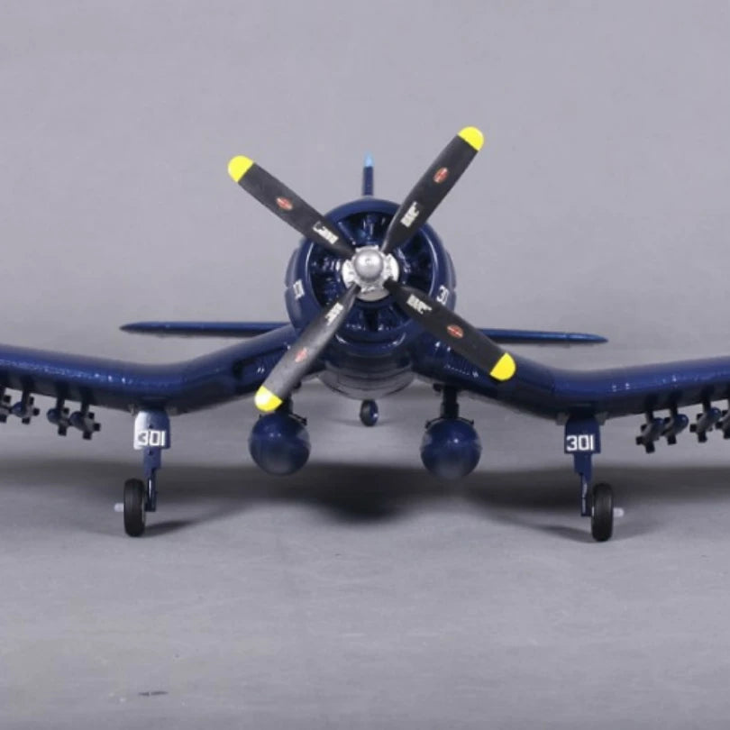 FMSRC-miniavión Warbird F4U Corsair V2 azul PNP de radiocontrol, modelo de avión, avión Avion pequeño, regalo barato, 800mm