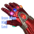 Guante de Iron Man de Marvel, guantes con luz LED 1:1, Thanos, vengadores, superhéroe, guantelete, héroe, Thor, Capitán América, Cosplay, regalo para niños