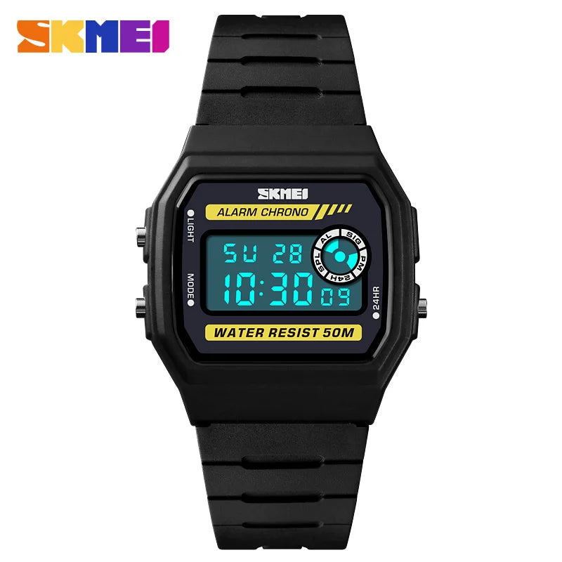 Reloj deportivo de moda para mujer SKMEI, reloj de pulsera digital con alarma, reloj para niñas, resistente al agua, correa de poliuretano, despertador, Relogio Feminino 1413