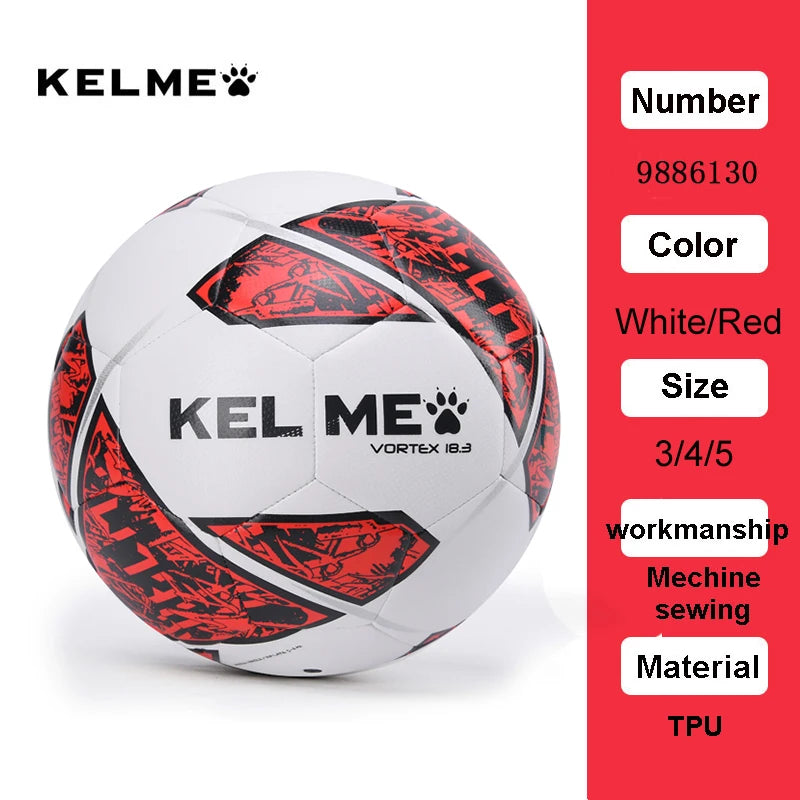 KELME balón de fútbol profesional TPU tamaño 3 tamaño 4 tamaño 5 rojo verde portería equipo partido bolas de entrenamiento máquina de coser 9886130