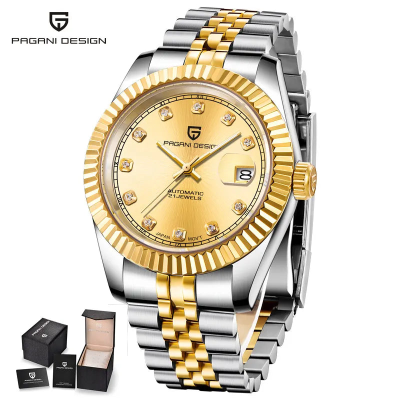 Reloj mecánico para hombre PAGANI DESIGN 2026 con calendario, reloj de pulsera automático de lujo de alta gama, movimiento NH35A, resistente al agua 100M