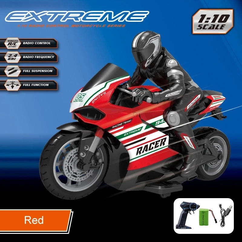2.4GHz Remote Control stunt motorbike 25KM/H High Speed Drift Racing Motorcycle With High Power Motor Big Size Motorcar Gifts
