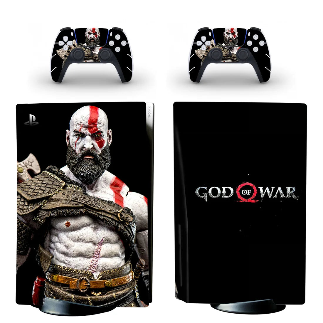 Adhesivo de vinilo para consola y mando PS5 edición disco - Diseño God of War