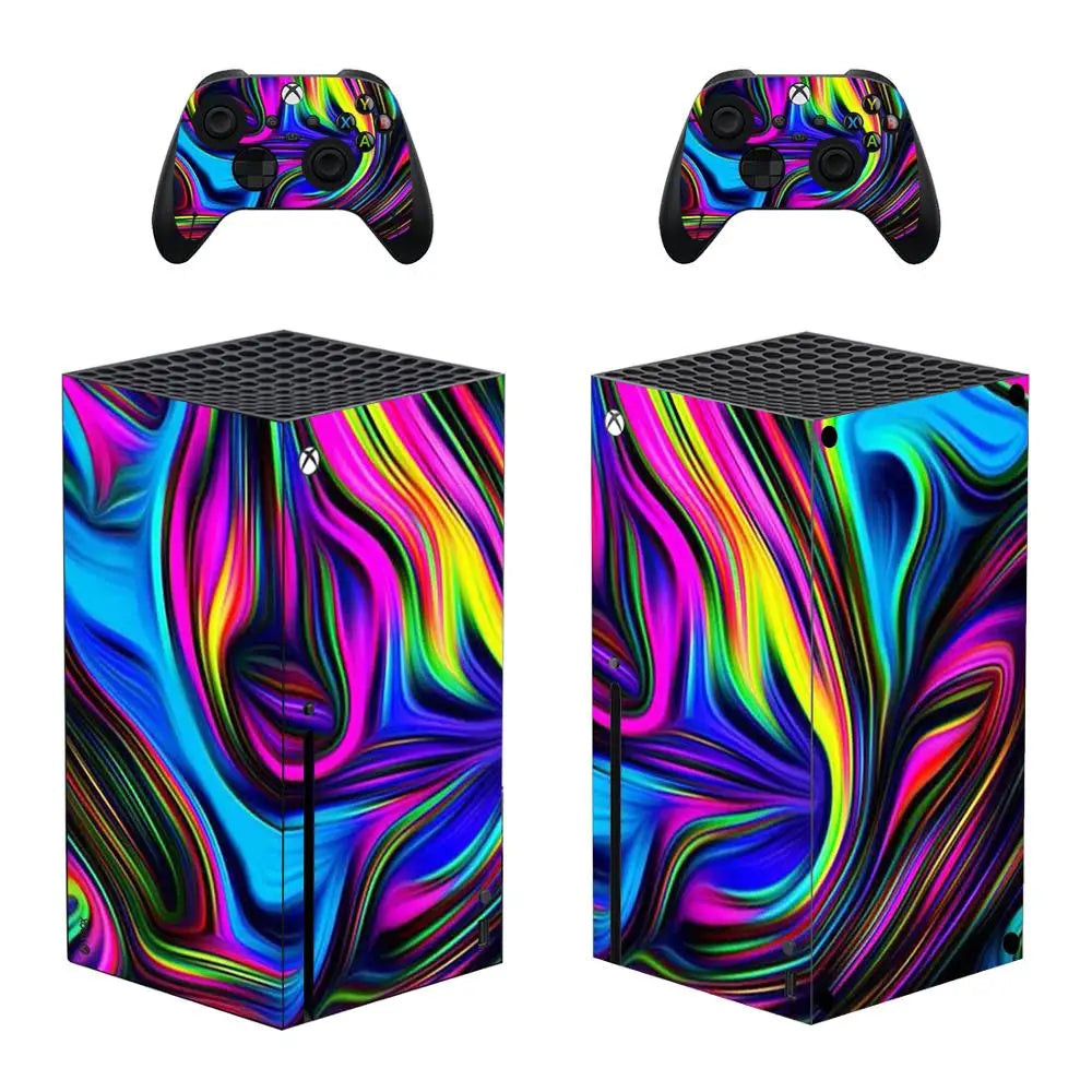 Diseño personalizado de pegatina de piel, cubierta de calcomanía para consola Xbox Series X y 2 controladores Xbox Series X, pegatina de vinilo.