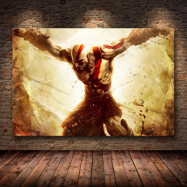 Figuras en alta definición de God of War, pósteres de juegos y lienzos impresos, cuadros artísticos de pared para la decoración del hogar y la sala de estar