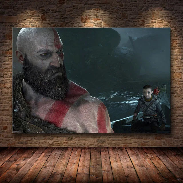 Figuras en alta definición de God of War, pósteres de juegos y lienzos impresos, cuadros artísticos de pared para la decoración del hogar y la sala de estar