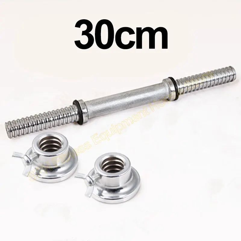 Barras de mancuernas galvanizadas con tuercas, mancuernas roscadas estándar de 25mm, mango de mancuerna para el hogar, gimnasio, Fitness, barras de ejercicio duraderas, 30, 35, 40, 45cm