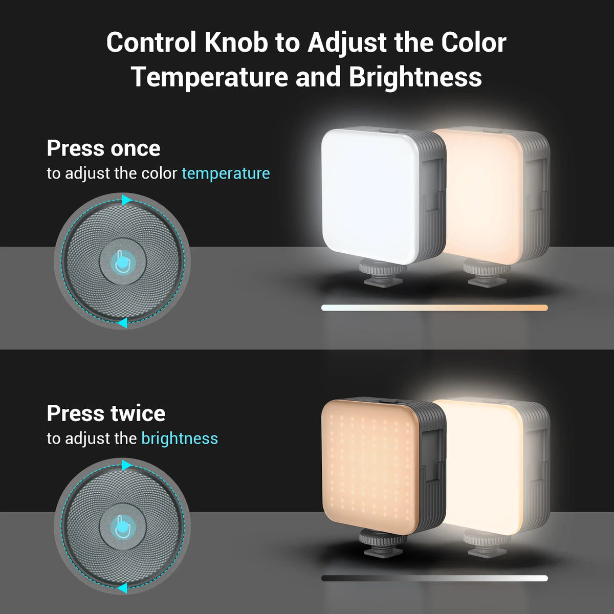 SmallRig-Luz LED portátil para cámara de vídeo, 96 cuentas LED para fotografía, iluminación de vídeo, recargable, 2200mAh, CRI 95 + 2700-6500K